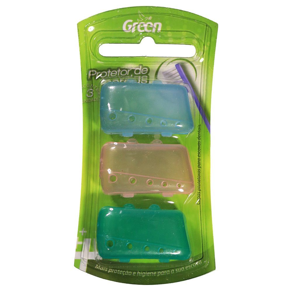 Kit 15 Capas Protetoras para Escova de Dente Green Cores Sortidas 5 Pacotes com 3 Unidades em Oferta na Shopee