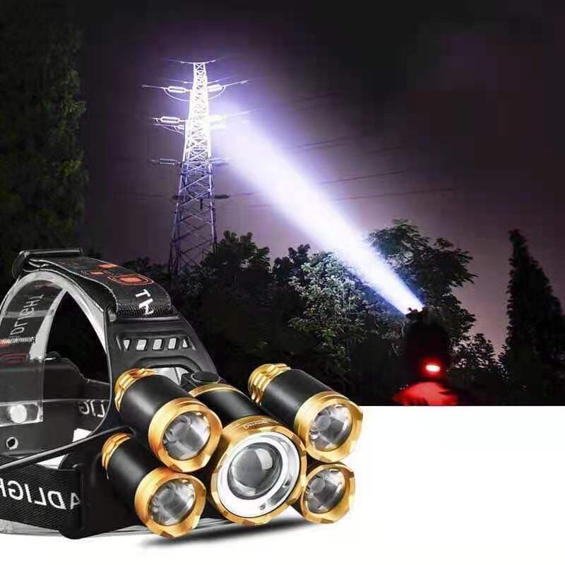 Holofote De Cabeça 1-3-5 LED (600301/302 Vários) Recarregável em Oferta na Shopee