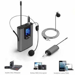 Conjunto De Mini Receptor E Transmissor / Microfone De Lapela / Microfone Sem Fio Uhf