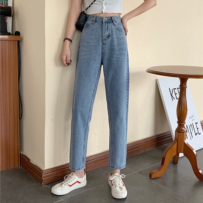 calça jeans cintura alta folgada