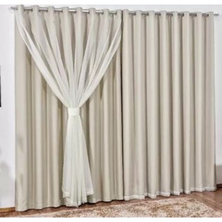Cortina Blackout em Tecido Grosso Original 6,00 x 2,80 Com Voil Sala Quarto Corta Luz (Promoção) em Oferta na Shopee
