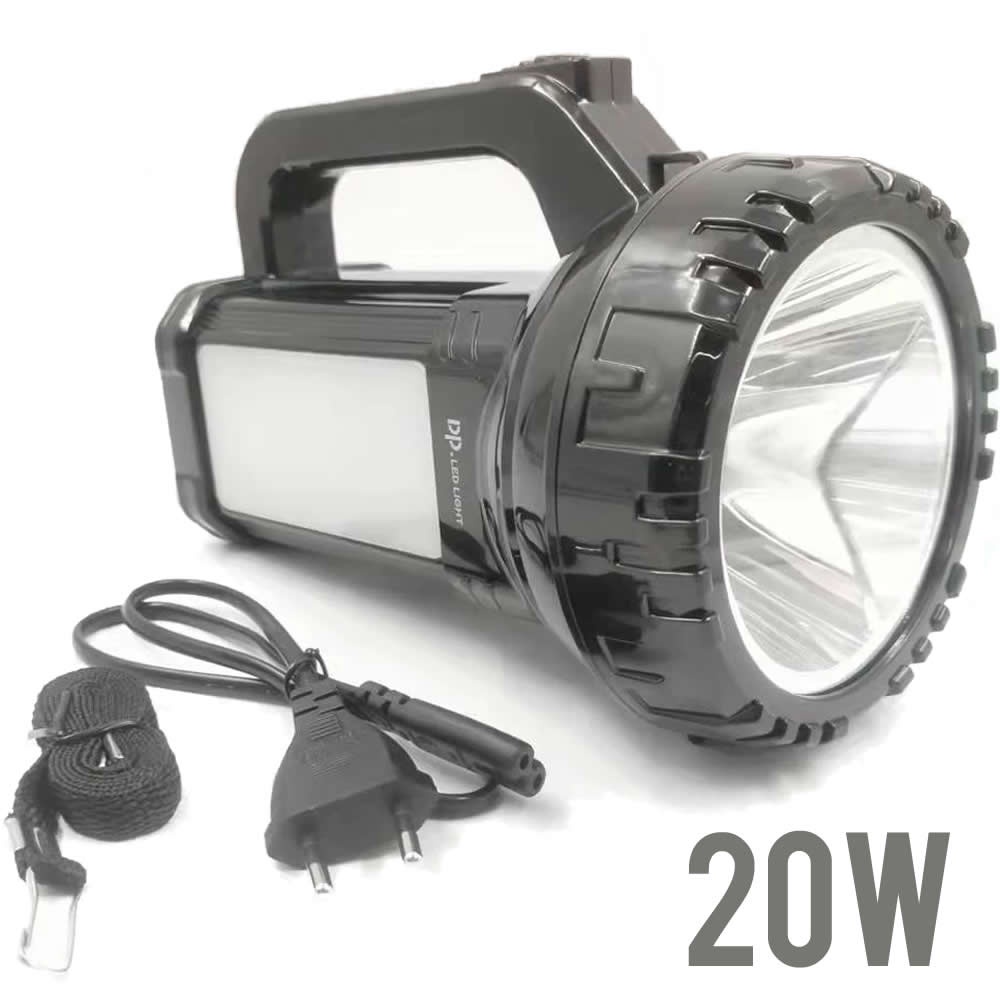 Lanterna Led Recarregável Luminária Holofote Lampião Camping 20W Super Potente