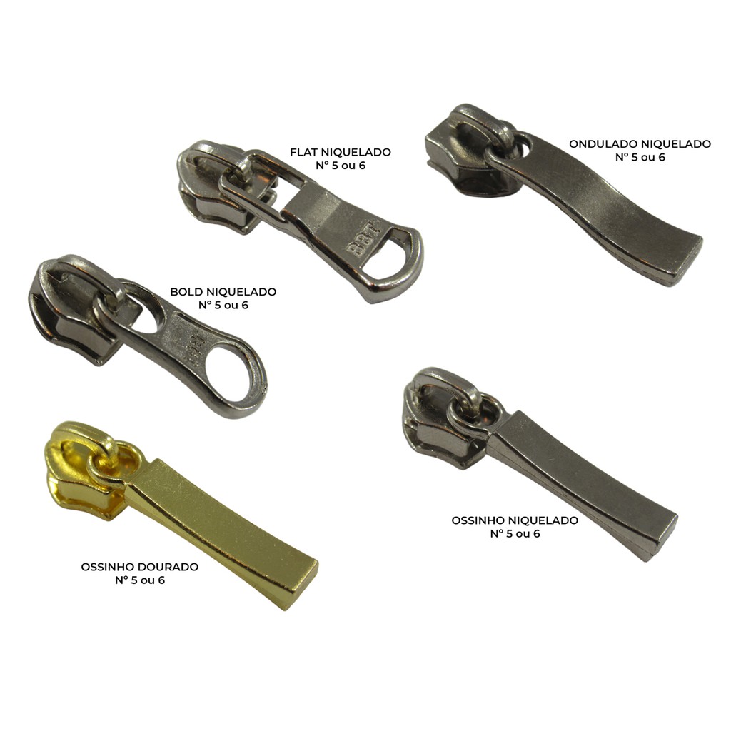Cursor Especial P/ Zíper De Nylon Nº 5 - 50 Unidades