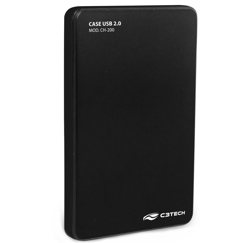 Case Para Hd Externo 2,5 Usb 2.0 Ch-200bk Preta C3 Tech