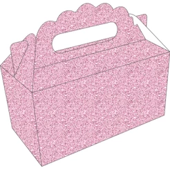 5 Caixa maleta doces festas infantil TEMA GLITTER ROSA 73.3