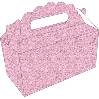 5 Caixa maleta doces festas infantil TEMA GLITTER ROSA 73.3 em Oferta na Shopee