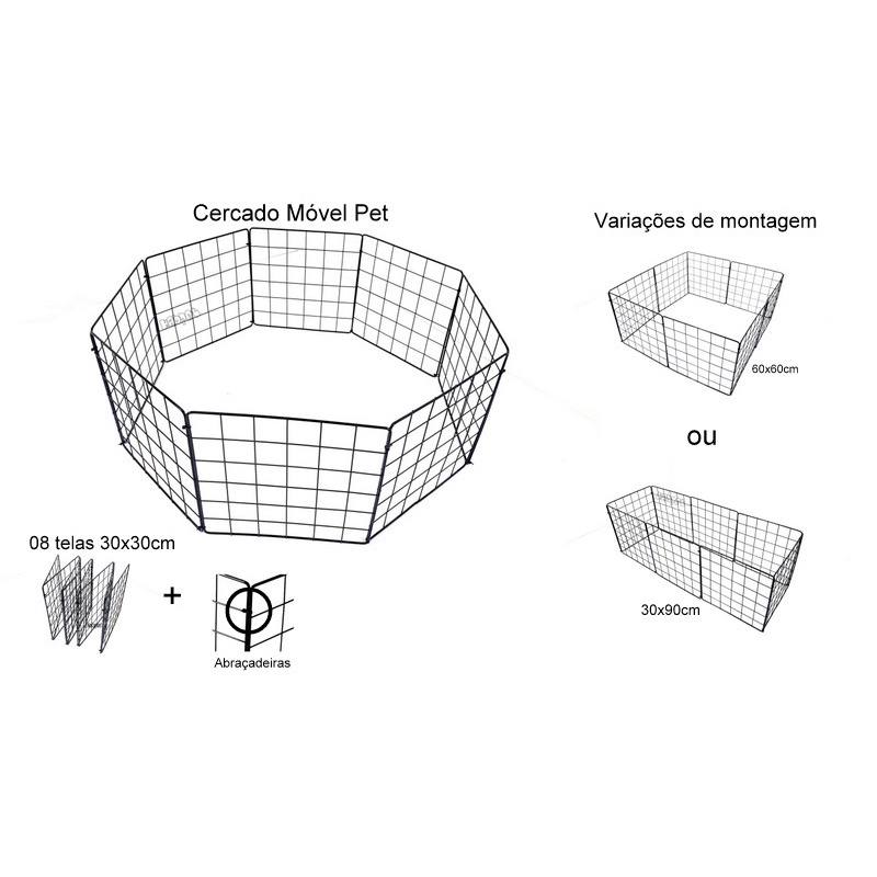 Cercado Para Pet de Pequeno Porte - Cercadinho Para Porquinho da Índia