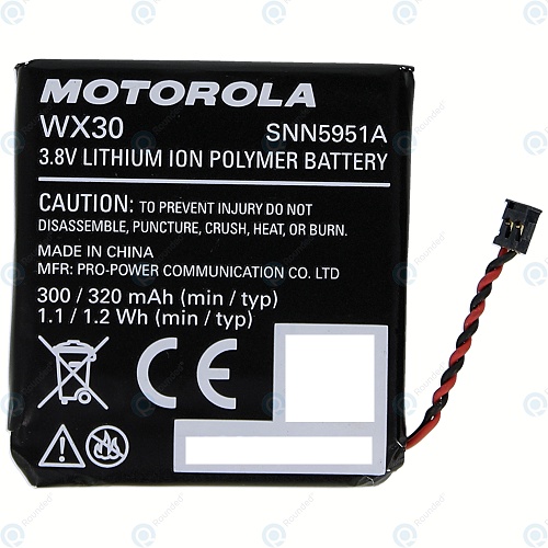 Bateria Compativel Com relogio Moto 360 Wx30 primeira geração Snn5951a  /
