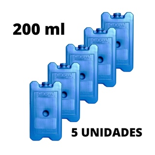 5 Gelo Reutilizável Artificial 200 Ml Ideal Cooler Bebidas