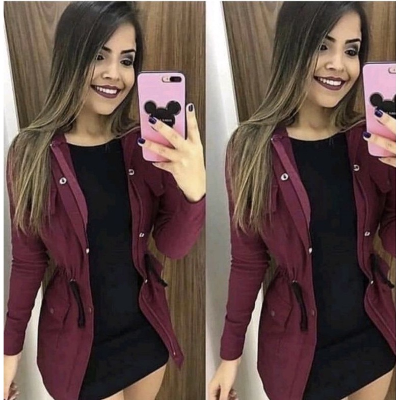 Sobretudo Casaco Parka Feminino Bengaline Blusa Frio Jaqueta Inverno