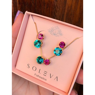 Conjunto De Pedraria Dupla Duas Cores em Oferta na Shopee