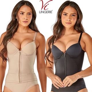 Camisete Control Modelador E Redutor Em Cetinete Modelo Power Com Zíper Vi Lingerie