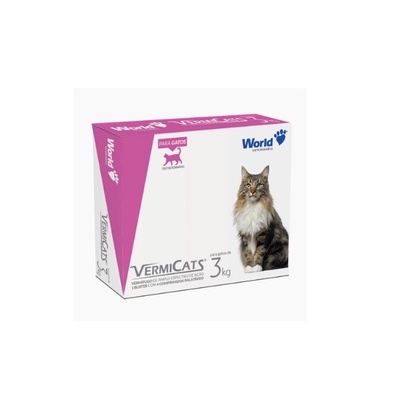 Vermifugo Vermicats 600mg World em Oferta na Shopee