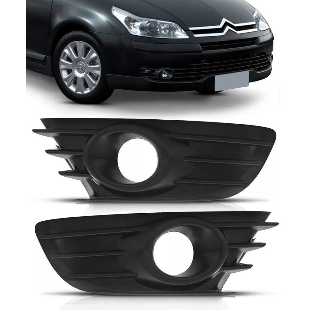 Moldura Grade Farol Milha C4 Pallas C4 Hatch 2008 2009 2010 2011 2012 Com Furo em Oferta na Shopee