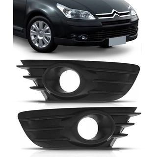 Moldura Grade Farol Milha C4 Pallas C4 Hatch 2008 2009 2010 2011 2012 Com Furo