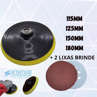 Suporte Base  Disco Lixa De Velcro C/ 2 Lixas