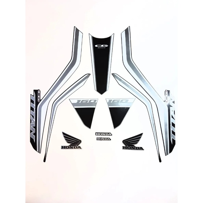 Kit adesivos Titan 160 EX 2019 Cinza