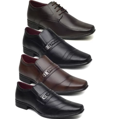 Sapato social original sollano kit promoção de 4 pares diferentes