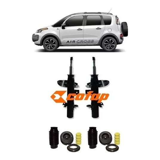 Par Amortecedor + Kit Citroen C3 Aircross Picasso 100% Novo
