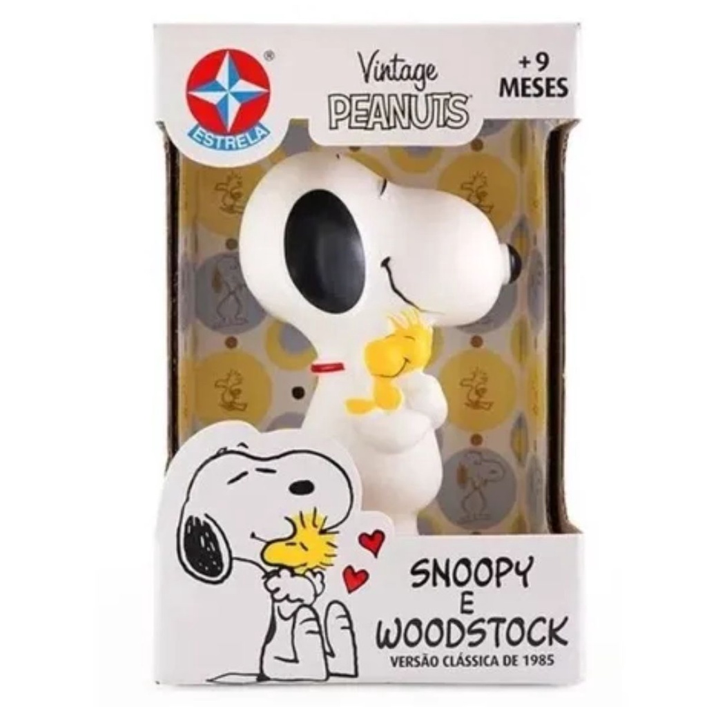 Boneco Snoopy E Woodstock De Vinil 13cm Vintage - Estrela em Oferta na Shopee