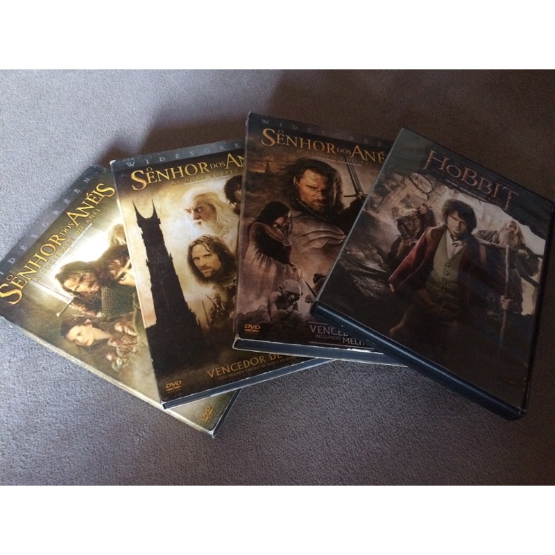 DVD “Trilogia o Senhor dos Anéis” + DVD “O Hobbit”