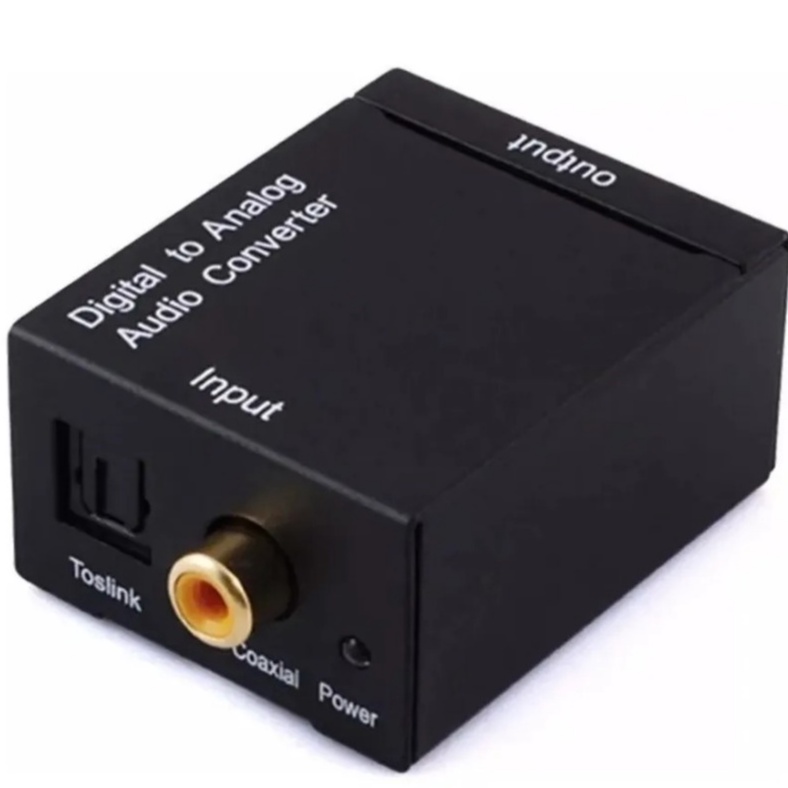 Adaptador Conversor Digital Ótico Toslink E Coaxial Digital Para RCA