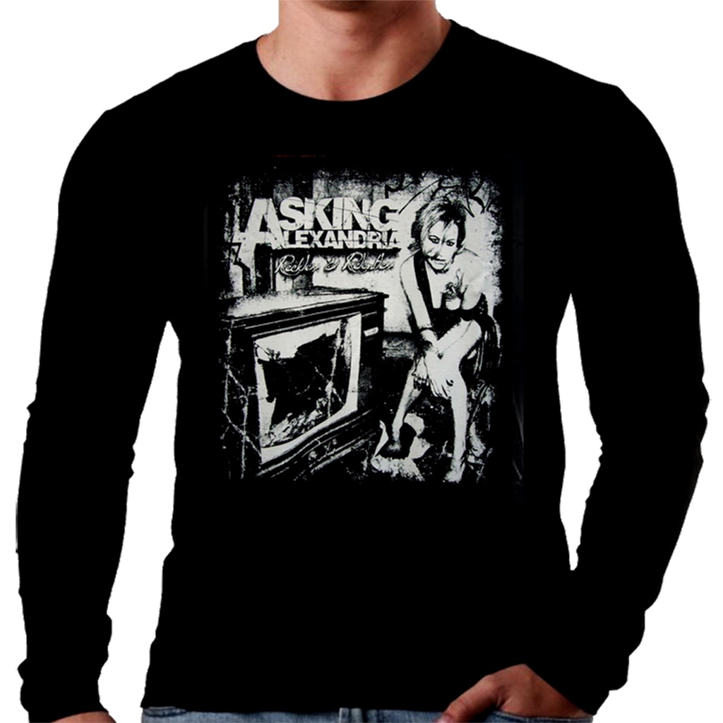 Camiseta Manga  Longa Asking Alexandria Ref=292