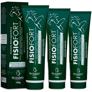 Kit 3 Pomada Massagem Fisiofort 150G Bio Instinto