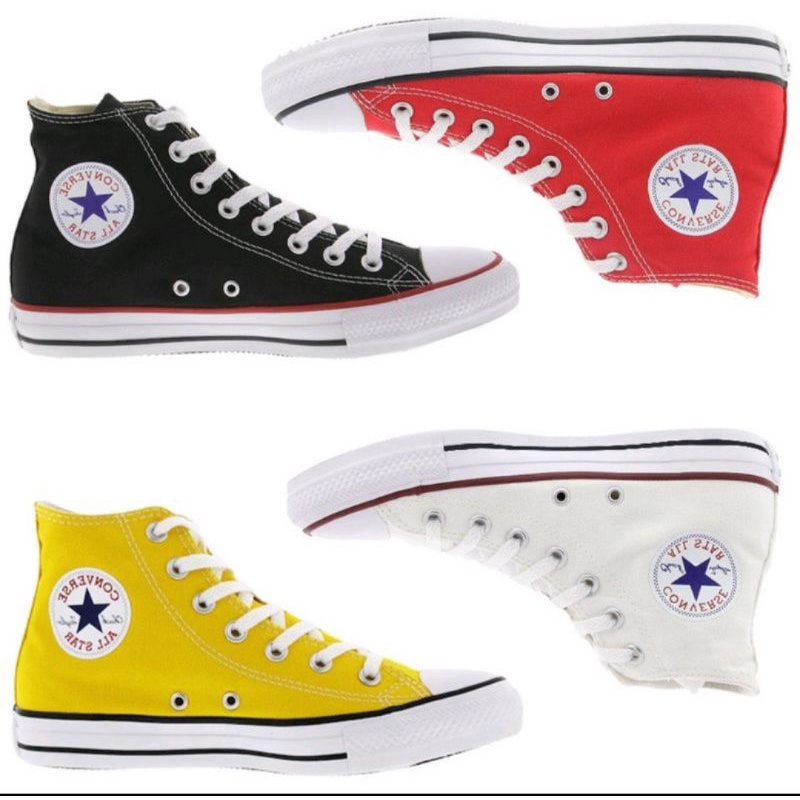 Tenis allstar cano longo converse alstar bota all star chuck taylor FEMENINO E MASCULINO botinha unissex preto vermelho amarelo branco