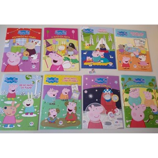 KIT COM 08 LIVROS PEPPA PIG HISTÓRIAS E ATIVIDADES CIRANDA CULTURAL em Oferta na Shopee