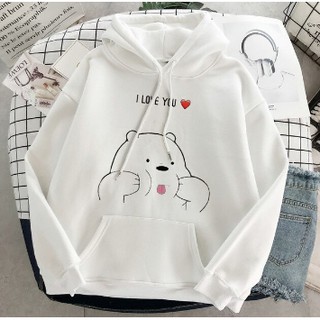 Moletom Canguru Algodão Unissex Ursos Sem Curso Bare Bears Oferta Moda Fofo Tumblr