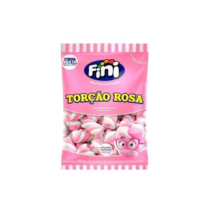 Marshmallows Torção Rosa 250g- Fini Recheado