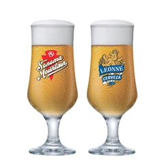 Jogo de Taças de Vidro Barcelona Rótulo Para Cerveja 370ml 2 Pcs - Ruvolo