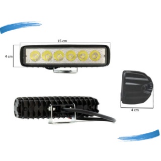 Farol Milha Auxiliar 6 Leds 18w Off Road Moto Carro Gzd118 em Oferta na Shopee