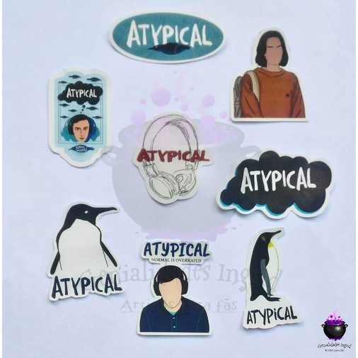 Adesivo Atypical - kit com 8 adesivos | Shopee Brasil