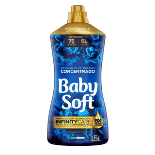Amaciante Concentrado Baby Soft Carinho e Cuidado 1,5L - Rende 75 lavagens