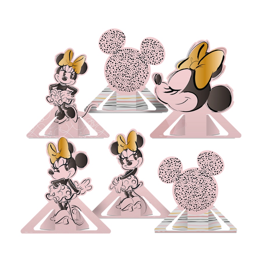 Decoração de Mesa Festa Minnie Fãs - 06 unidades - Regina - Rizzo