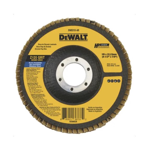 Disco Flap Em Fibra Grão 120 - Dewalt em Oferta na Shopee