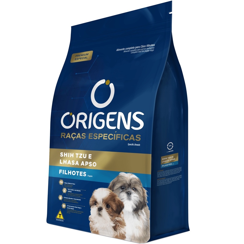 Ração Origens Shih Tzu e Lhasa Apso Filhotes 10,1kg