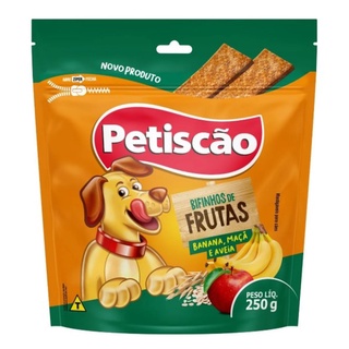Bifinho de Frutas Petiscão Banana, Maça e Aveia - 250g