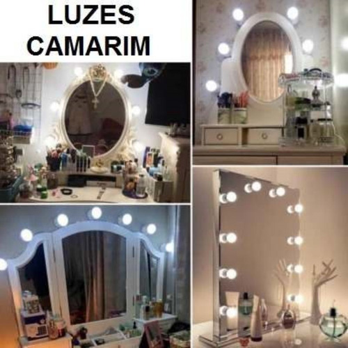 Arandela Para Camarim Auto Colante Espelho 10 Led