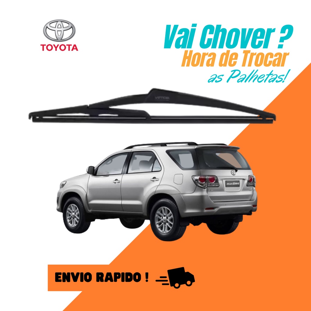 Palheta Limpador Traseiro Toyota Hilux SW4 2005 2006 2007 2008 2009 2010 2011 2012 2013 2014 2015 em Oferta na Shopee