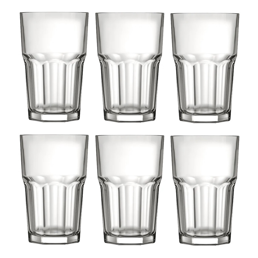 Jogo 6 Copos De Vidro Nadir Bristol 500ml