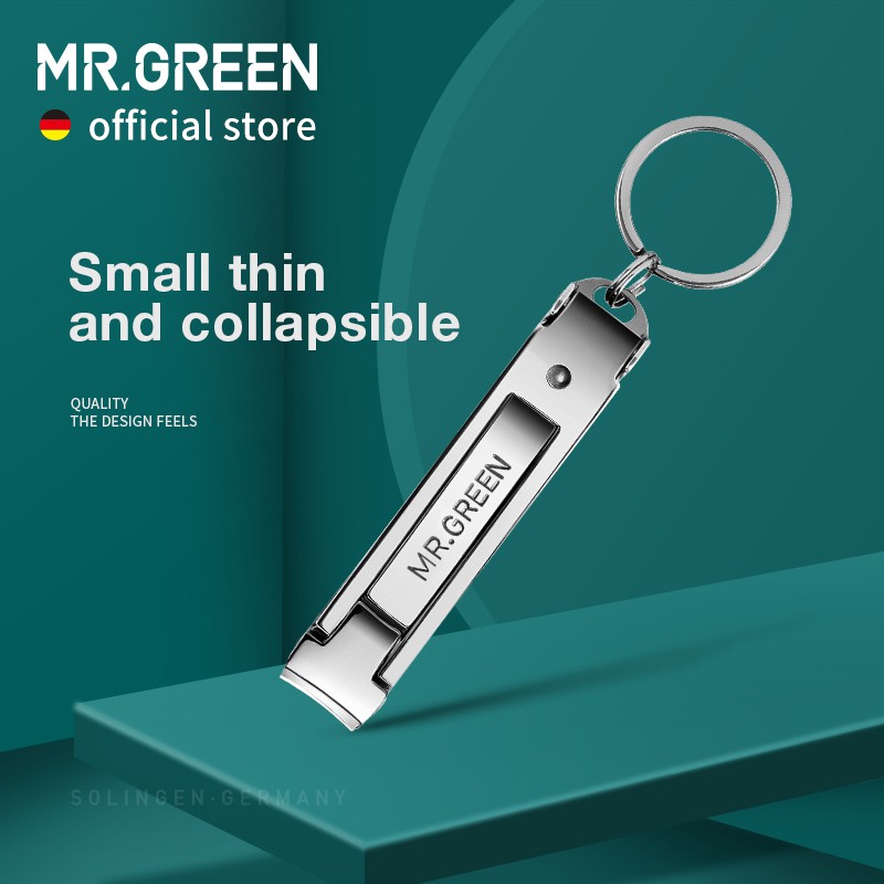 MR.GREEN Clippers de unhas dobráveis pequeno e fino portátil Travel Nail Scissor Ferramentas de cortador de manicure de aço inoxidável em Oferta na Shopee