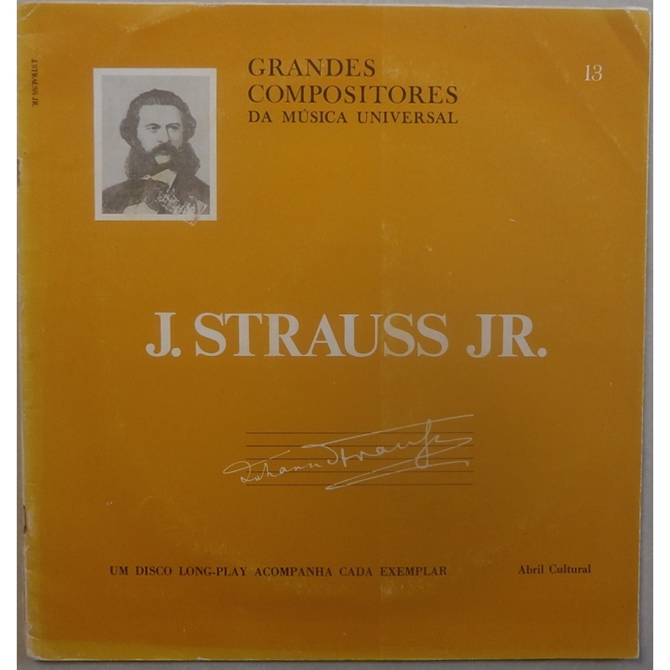 Lp J. Strauss Jr. 1973 Grandes Compositores Da Música Universal, Disco de Vinil