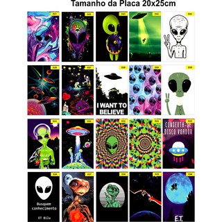 Placa Decorativa Alien - E.T 01 a 20