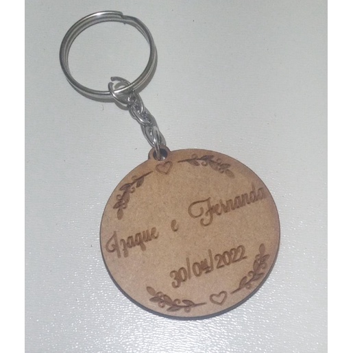 Pacote com 155 Chaveiros Personalizados com argolas MDF Lembrancinhas Casamento aniversarios