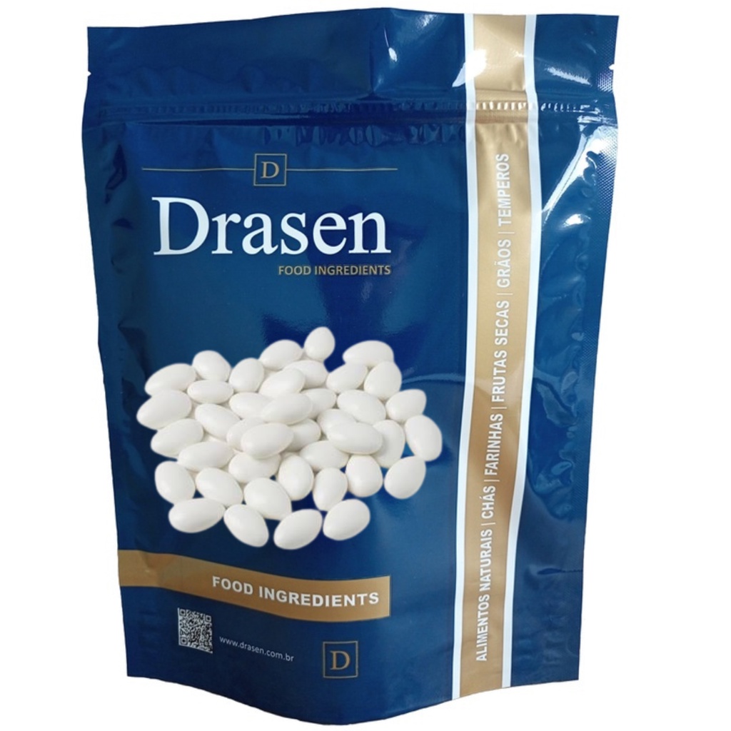 Amêndoas Confeitada Branca (500g ou 1kg) - Drasen Food em Oferta na Shopee