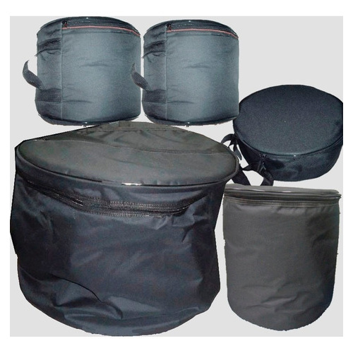 Kit Bags 6 peças para Bateria Tons 12 e 13, Caixa 14, Surdo 16, Bumbo 22 e Ferragens 1,20