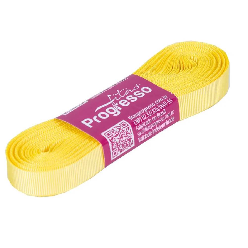 Fita Gorgurão Progresso 11mm nº2 10m 242 Amarelo Canário 1un em Oferta na Shopee